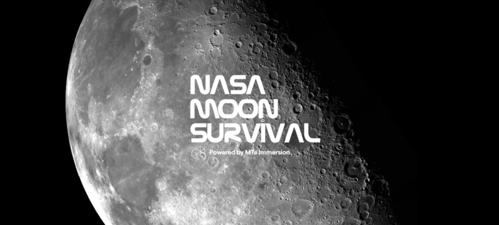 MTa Immersion NASA Moon Survival intro screen